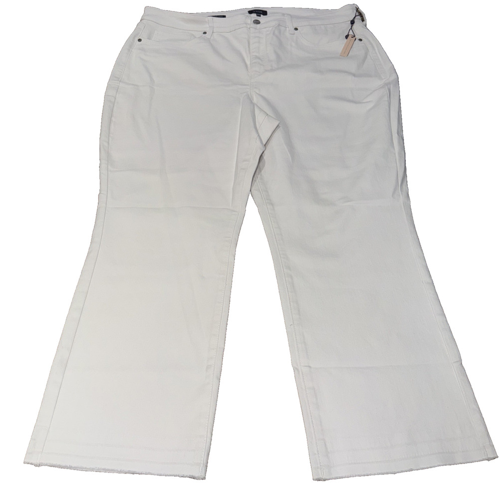 NWT NYDJ Marilyn Straight Ankle Jeans 20W White